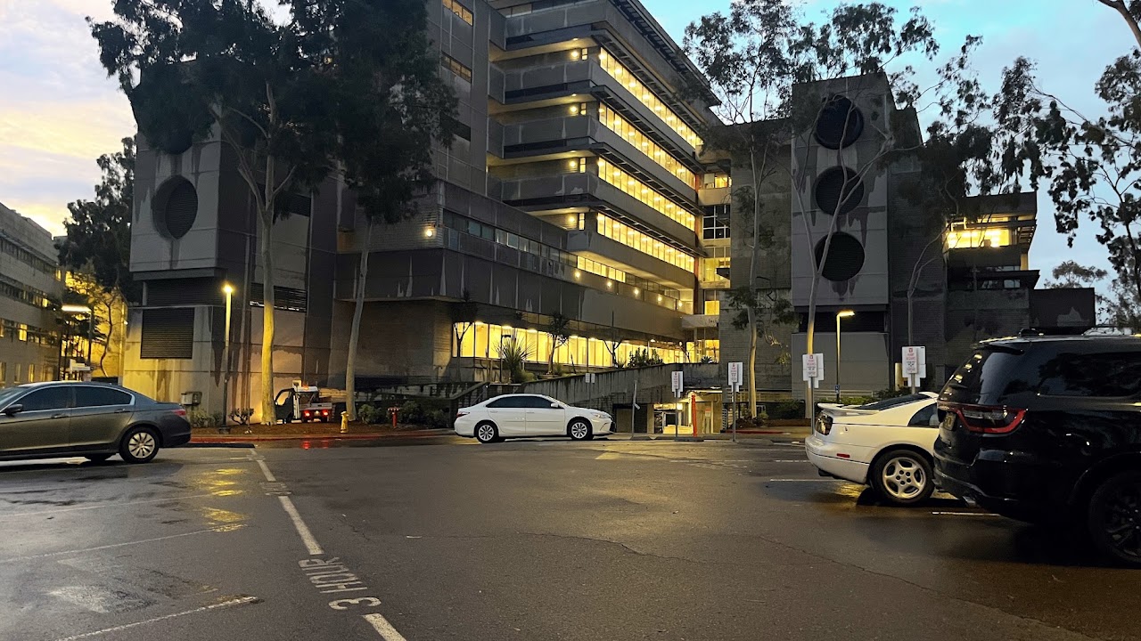 UCSD Jacobs Hall at dusk